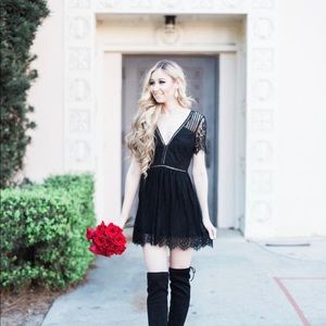Black lace dress